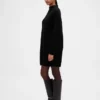 Oversize-Mini-Pullover-Kleid mit Rollkragen