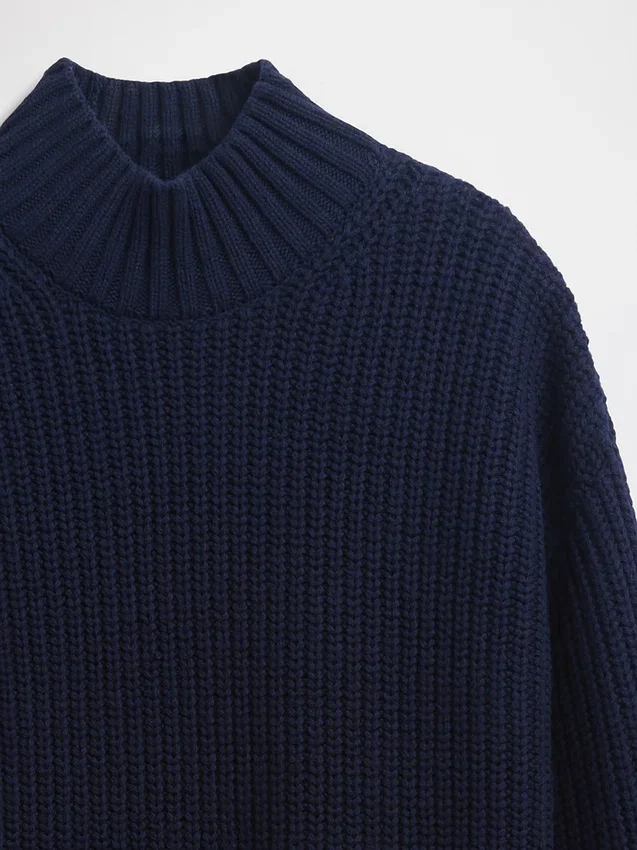 Oversize-Mini-Pullover-Kleid mit Rollkragen
