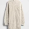 Oversize-Mini-Pullover-Kleid mit Rollkragen