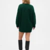 Oversize-Mini-Pullover-Kleid mit Rollkragen