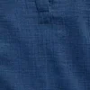 Oversize-Oberteil aus Baumwollgaze-Denim mit geschlitztem Ausschnitt