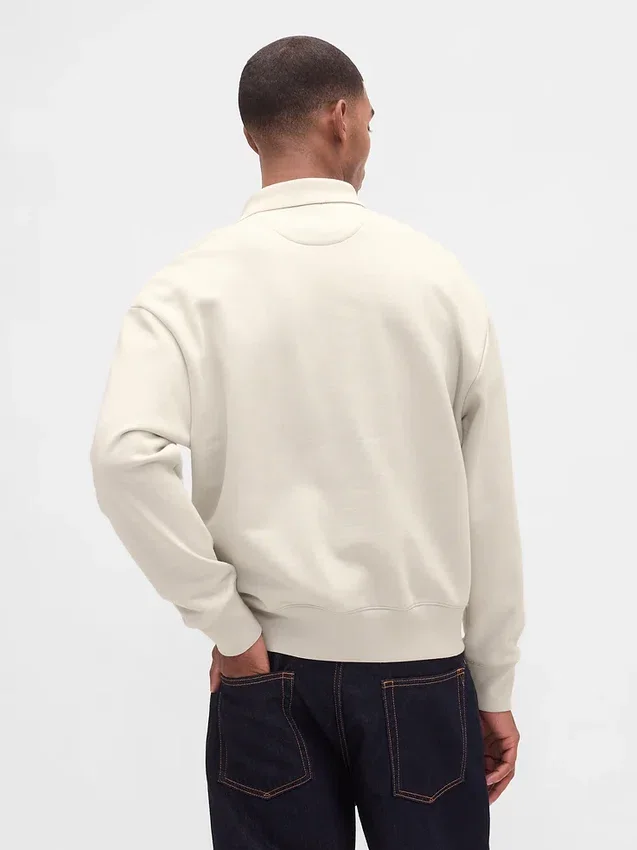 Oversize-Poloshirt für Erwachsene aus schwerem Stoff