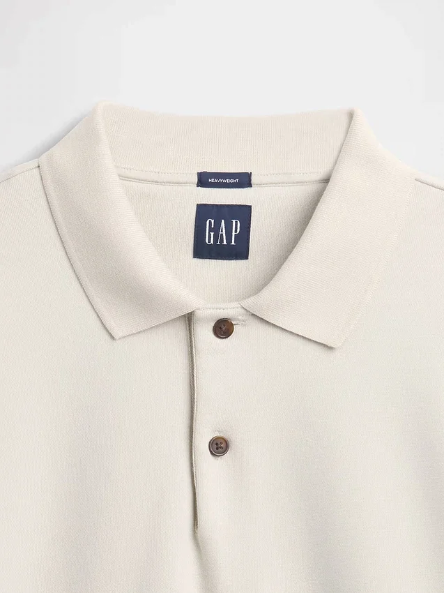 Oversize-Poloshirt für Erwachsene aus schwerem Stoff