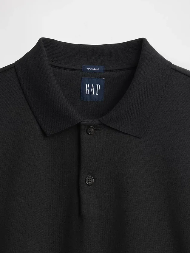 Oversize-Poloshirt für Erwachsene aus schwerem Stoff