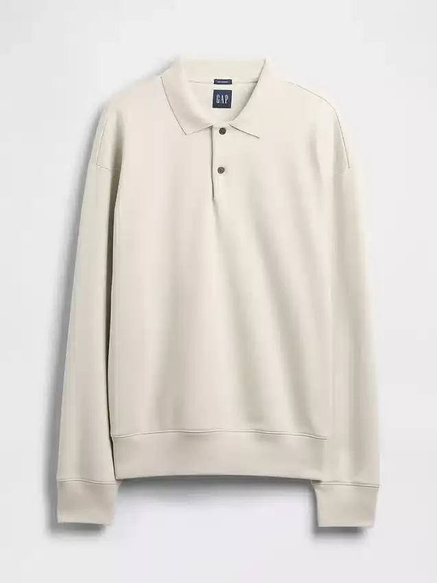 Oversize-Poloshirt für Erwachsene aus schwerem Stoff