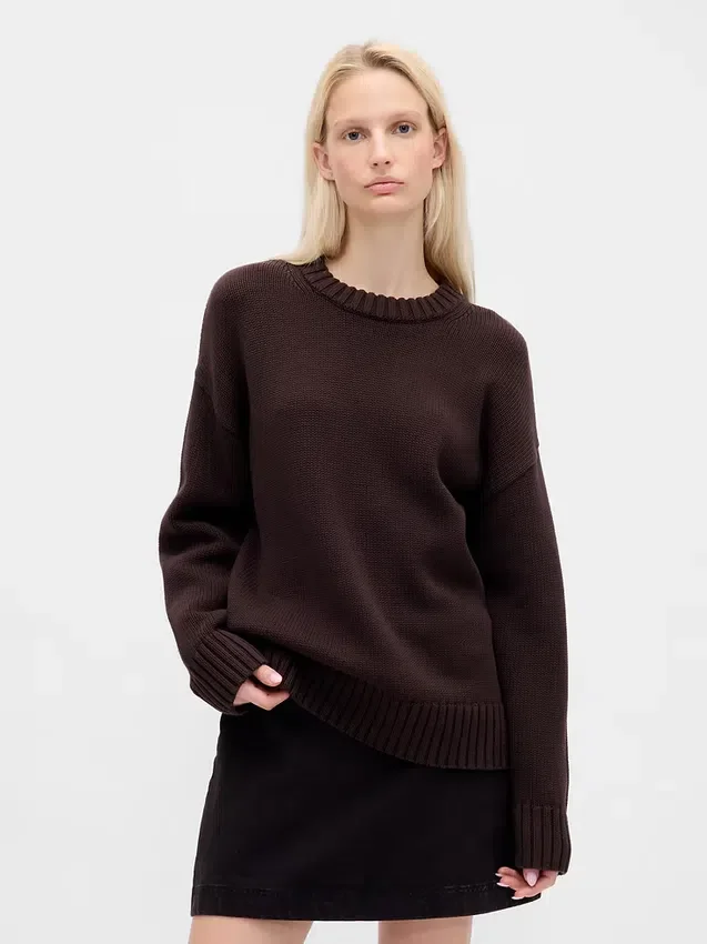 Oversize-Pullover aus 100 % Baumwolle