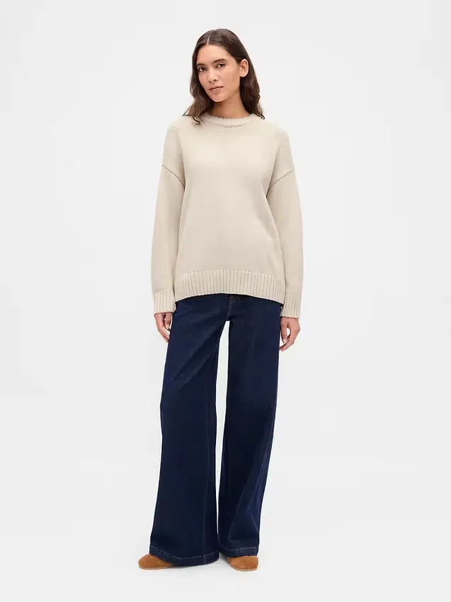 Oversize-Pullover aus 100 % Baumwolle