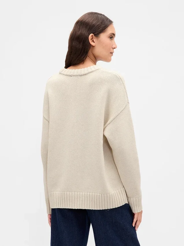 Oversize-Pullover aus 100 % Baumwolle