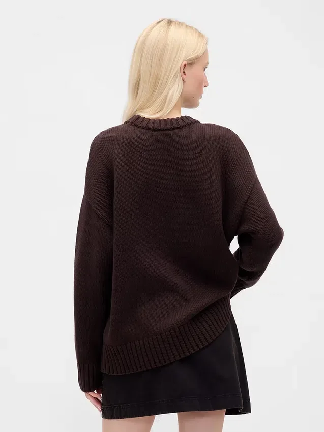 Oversize-Pullover aus 100 % Baumwolle