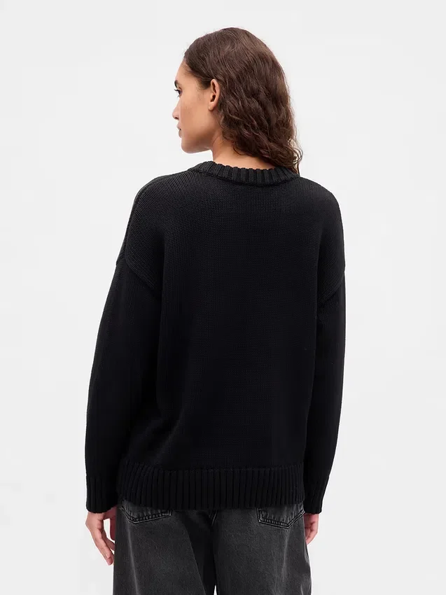Oversize-Pullover aus 100 % Baumwolle