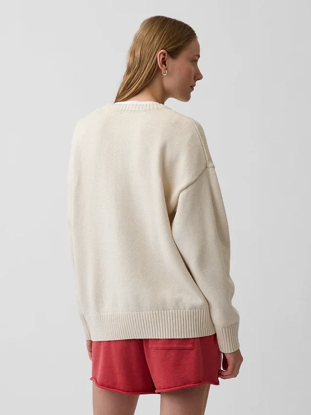Oversize-Pullover aus 100 % Baumwolle