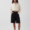 Oversize-Pullover aus strukturierter Baumwolle mit halbem Reißverschluss