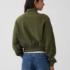 Oversize-Pullover aus strukturierter Baumwolle mit halbem Reißverschluss