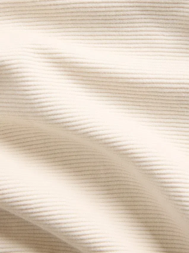 Oversize-Pullover aus strukturierter Baumwolle mit halbem Reißverschluss