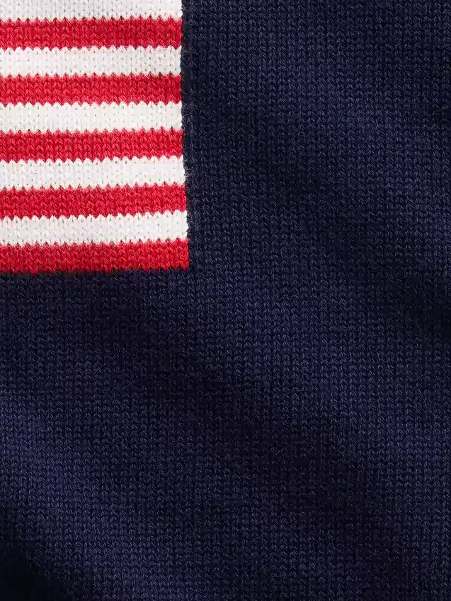 Oversize-Pullover für Kinder im Americana-Stil, gehäkelt