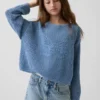 Oversize-Pullover für Kinder mit Grafikmuster aus Häkel-Strick
