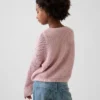 Oversize-Pullover für Kinder mit Grafikmuster aus Häkel-Strick
