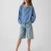 Oversize-Pullover für Kinder mit Grafikmuster aus Häkel-Strick