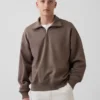 Oversize-Pullover mit Viertelreißverschluss für Erwachsene