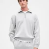 Oversize-Pullover mit Viertelreißverschluss für Erwachsene