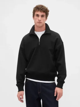 Oversize-Pullover mit Viertelreißverschluss für Erwachsene