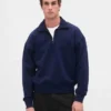 Oversize-Pullover mit Viertelreißverschluss für Erwachsene