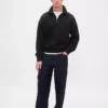 Oversize-Pullover mit Viertelreißverschluss für Erwachsene