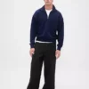 Oversize-Pullover mit Viertelreißverschluss für Erwachsene