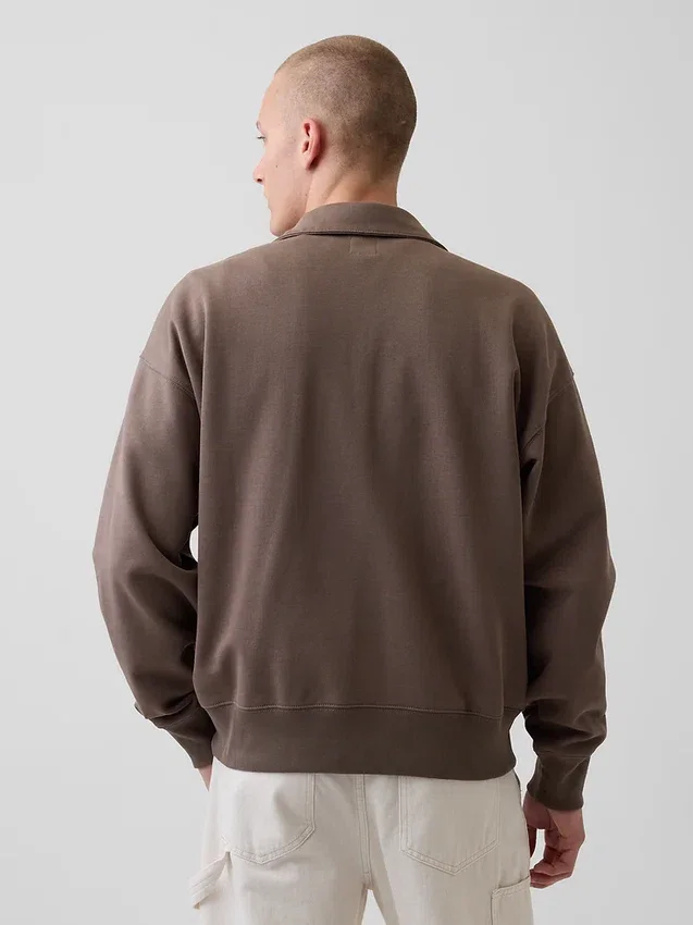 Oversize-Pullover mit Viertelreißverschluss für Erwachsene