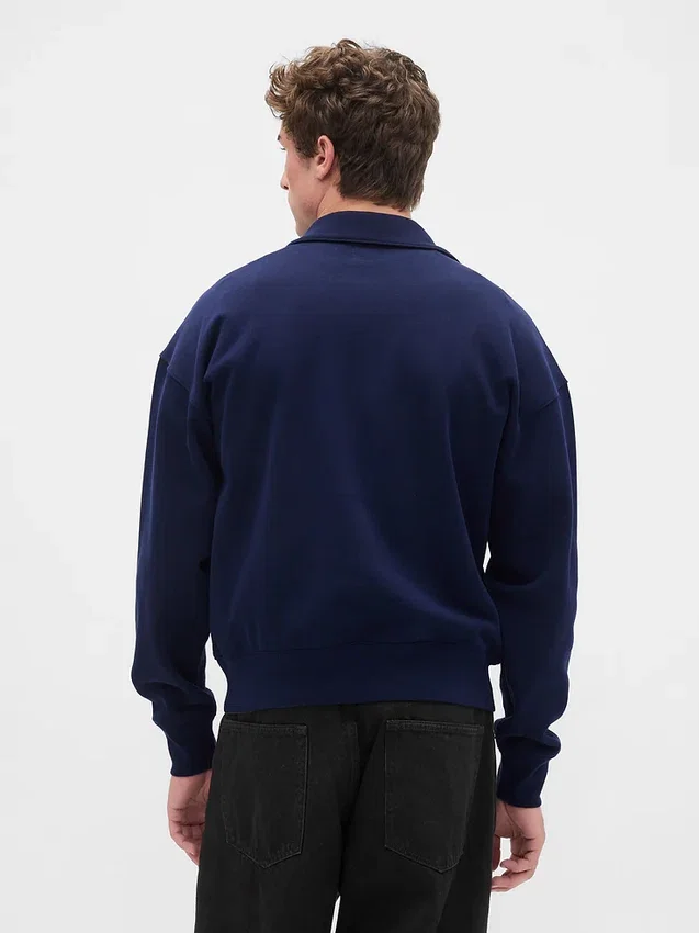 Oversize-Pullover mit Viertelreißverschluss für Erwachsene