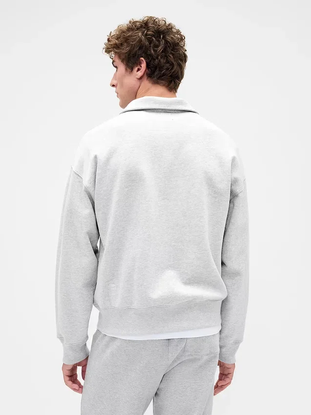 Oversize-Pullover mit Viertelreißverschluss für Erwachsene