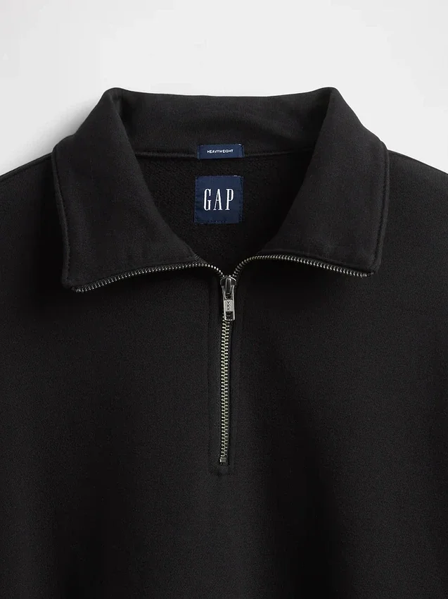 Oversize-Pullover mit Viertelreißverschluss für Erwachsene