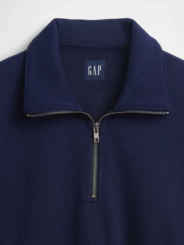 Oversize-Pullover mit Viertelreißverschluss für Erwachsene