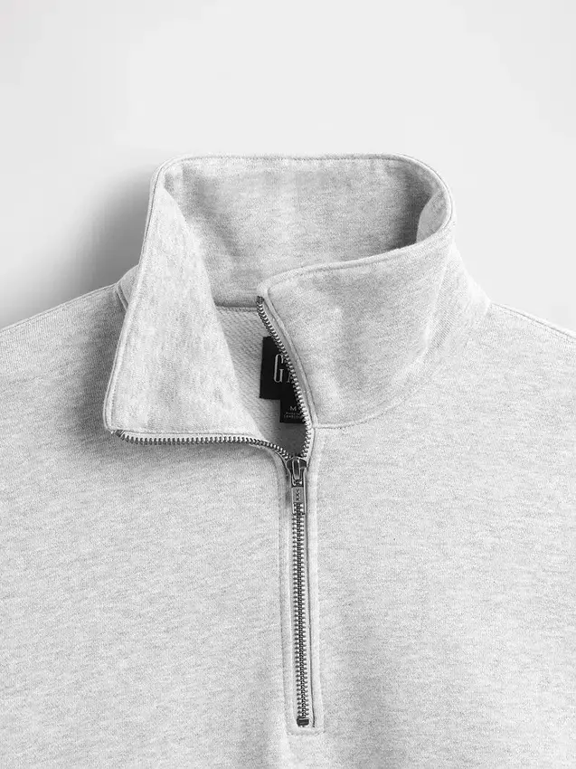 Oversize-Pullover mit Viertelreißverschluss für Erwachsene