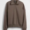 Oversize-Pullover mit Viertelreißverschluss für Erwachsene