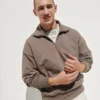 Oversize-Pullover mit Viertelreißverschluss für Erwachsene