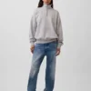 Oversize-Pullover mit Viertelreißverschluss für Erwachsene