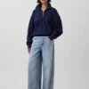 Oversize-Pullover mit Viertelreißverschluss für Erwachsene