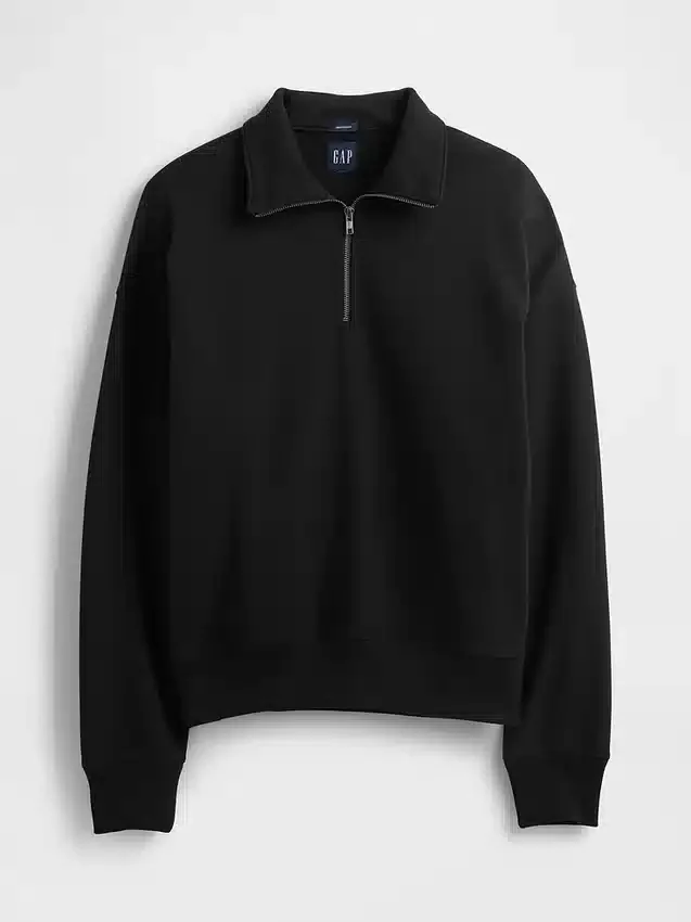 Oversize-Pullover mit Viertelreißverschluss für Erwachsene