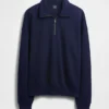 Oversize-Pullover mit Viertelreißverschluss für Erwachsene