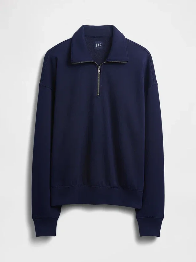 Oversize-Pullover mit Viertelreißverschluss für Erwachsene