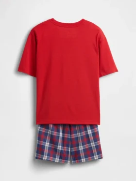 Oversize-Pyjama-Set für Kinder mit Oversize-Shorts aus recyceltem Material