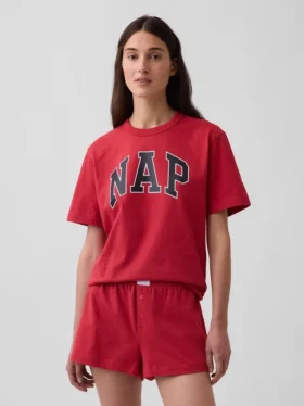 Oversize-Pyjama-T-Shirt mit Nap-Logo