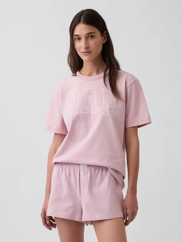 Oversize-Pyjama-T-Shirt mit Nap-Logo