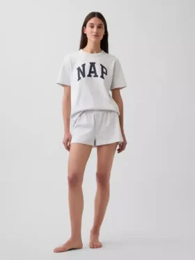 Oversize-Pyjama-T-Shirt mit Nap-Logo