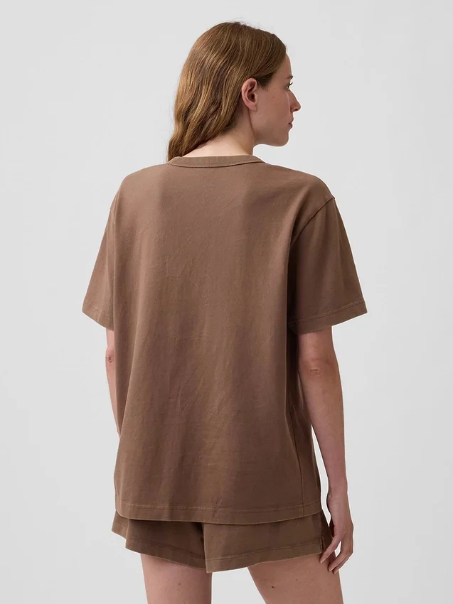 Oversize-Pyjama-T-Shirt mit Nap-Logo