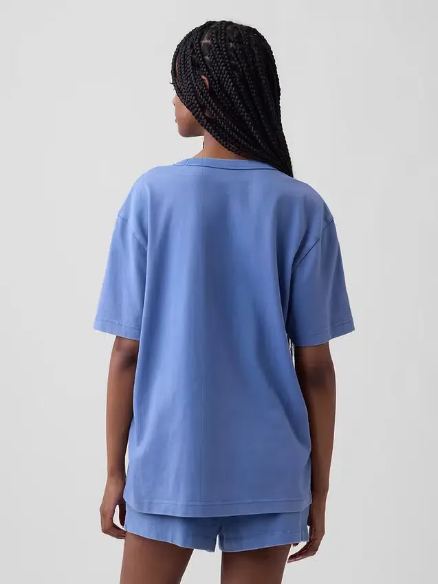 Oversize-Pyjama-T-Shirt mit Nap-Logo