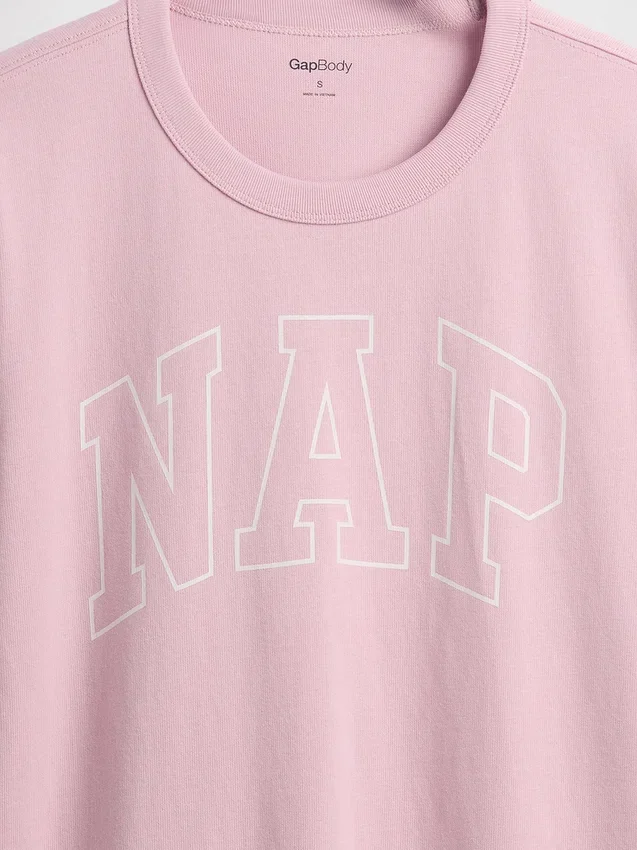 Oversize-Pyjama-T-Shirt mit Nap-Logo