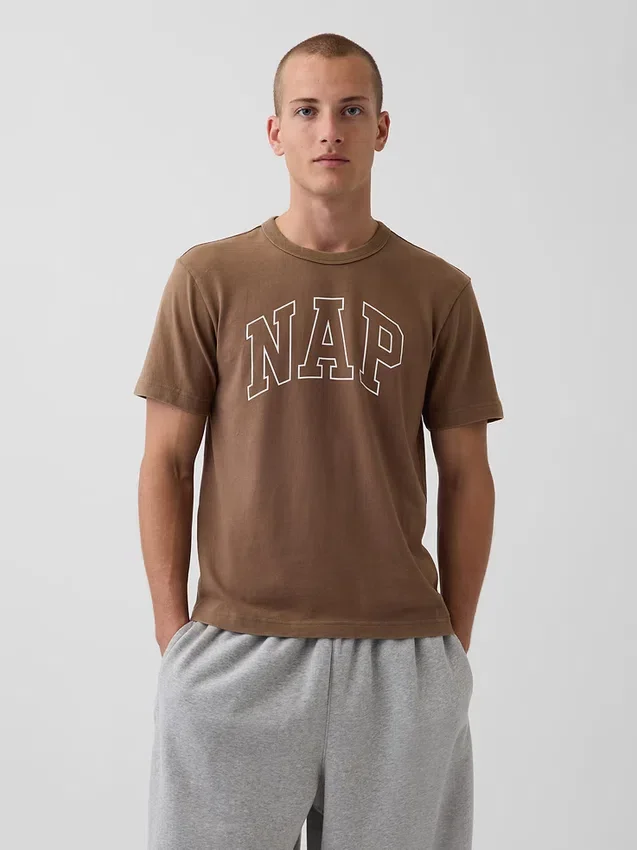 Oversize-Pyjama-T-Shirt mit Nap-Logo