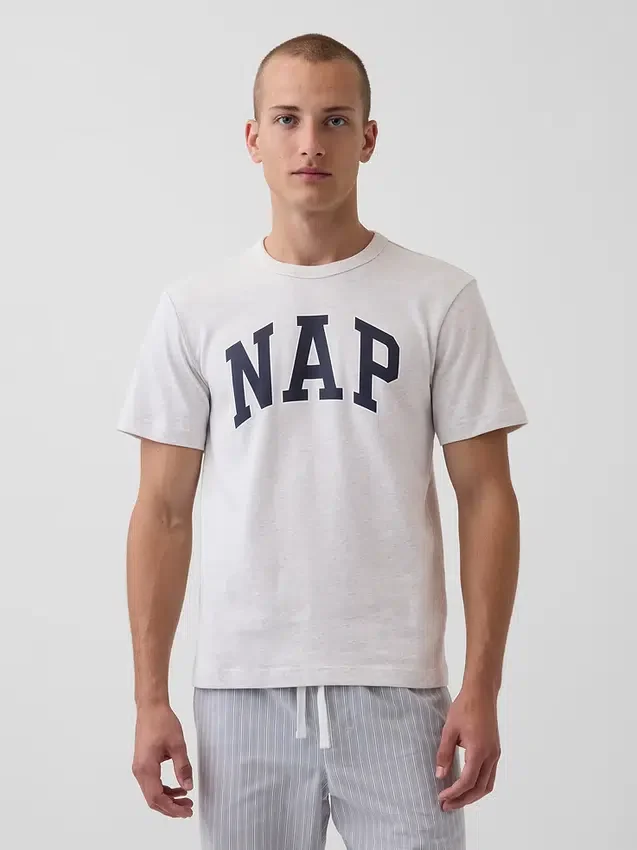 Oversize-Pyjama-T-Shirt mit Nap-Logo